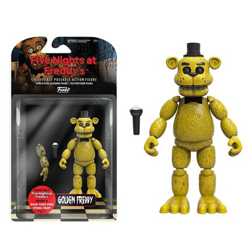 15cm FNAF Figures Blacklight Bonnie Foxy Chica FREDDY FROSTBE Action Figure PVC Collection Doll Movable Golden 2 - FNAF Plush