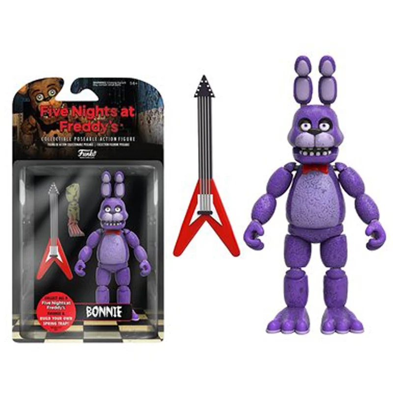 15cm FNAF Figures Blacklight Bonnie Foxy Chica FREDDY FROSTBE Action Figure PVC Collection Doll Movable Golden 4 - FNAF Plush