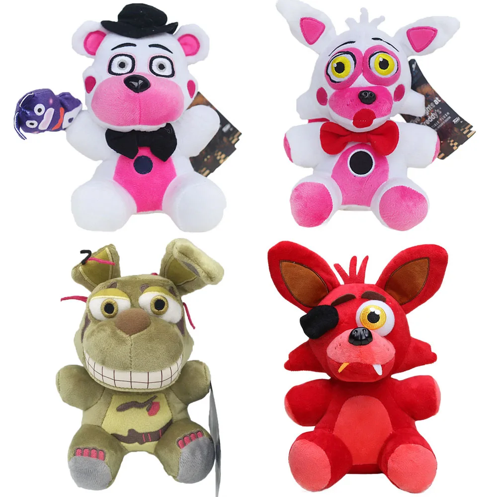 18CM FNAF Plush Toys Doll Kawaii Freddys Animal Foxy Bonnie Bear Chica Stuffed Plush Toy Animal 1 - FNAF Plush