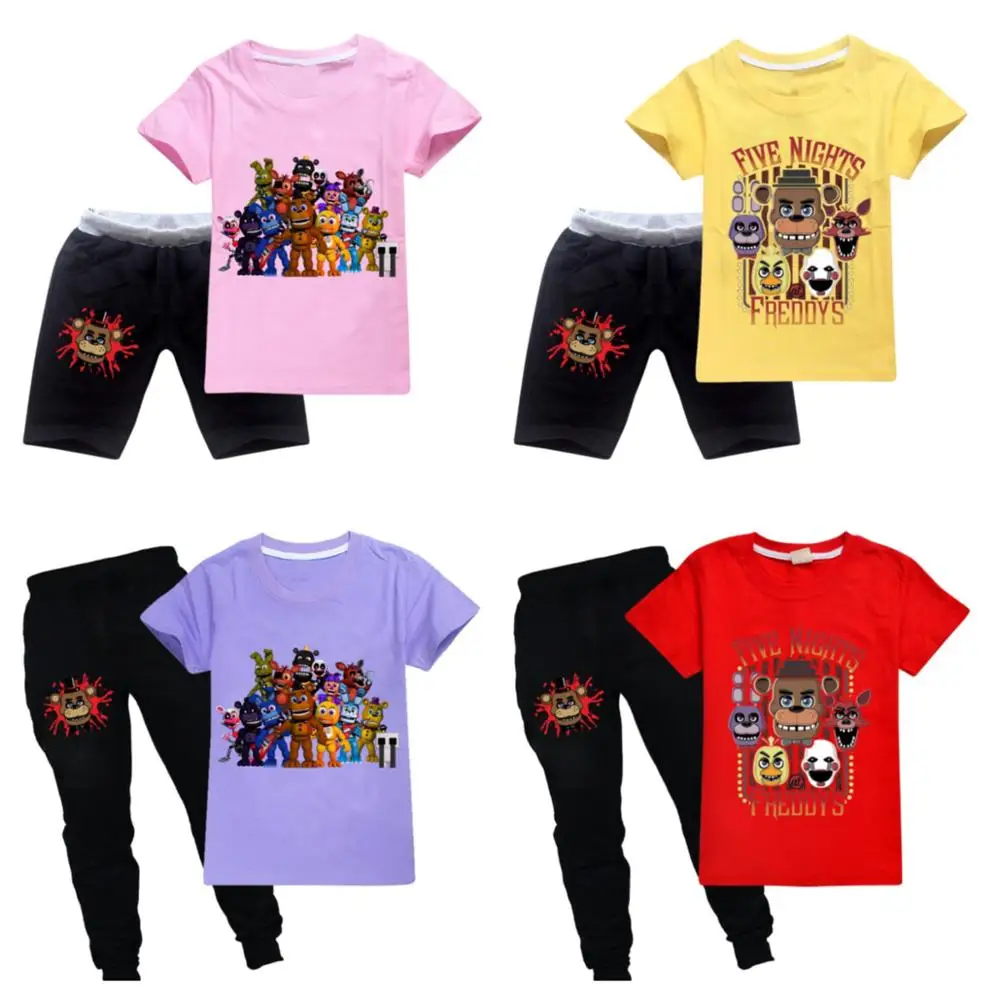 2021 FNAF Boys T shirt Kids Clothes Five Night at Freddys Baby Girls T shirt Fashion - FNAF Plush