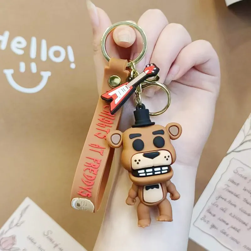FNAF Keychain Sundrop Moondrop Figures Freddy Bonnie Chica Action Figure Key Chain Collection Funtime Foxy Pendants 3 - FNAF Plush