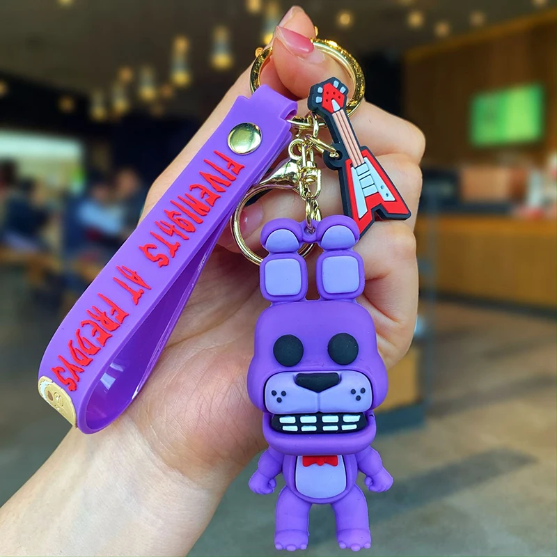 FNAF Keychain Sundrop Moondrop Figures Freddy Bonnie Chica Action Figure Key Chain Collection Funtime Foxy Pendants 5 - FNAF Plush
