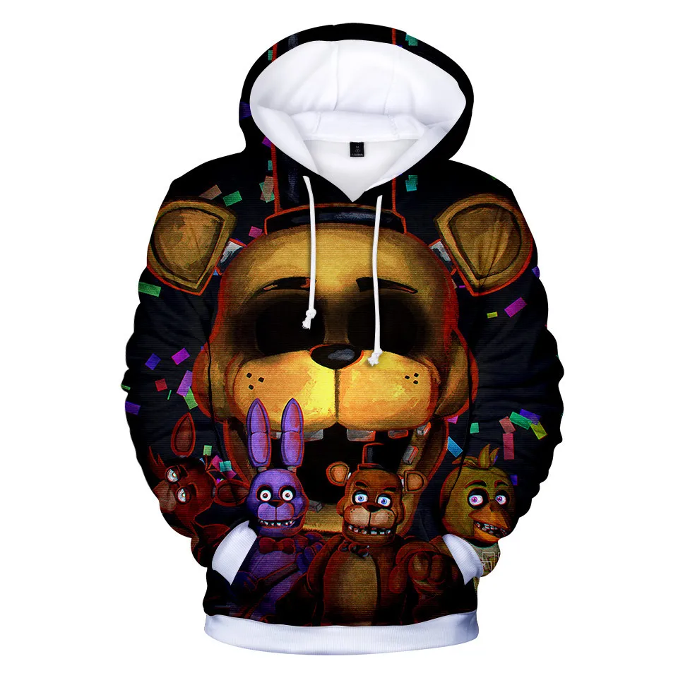 Spring and Autumn Hoodie Fnaf 3D Print Five Nights Sweatshirt For Boy School Men s and 1 - FNAF Plush
