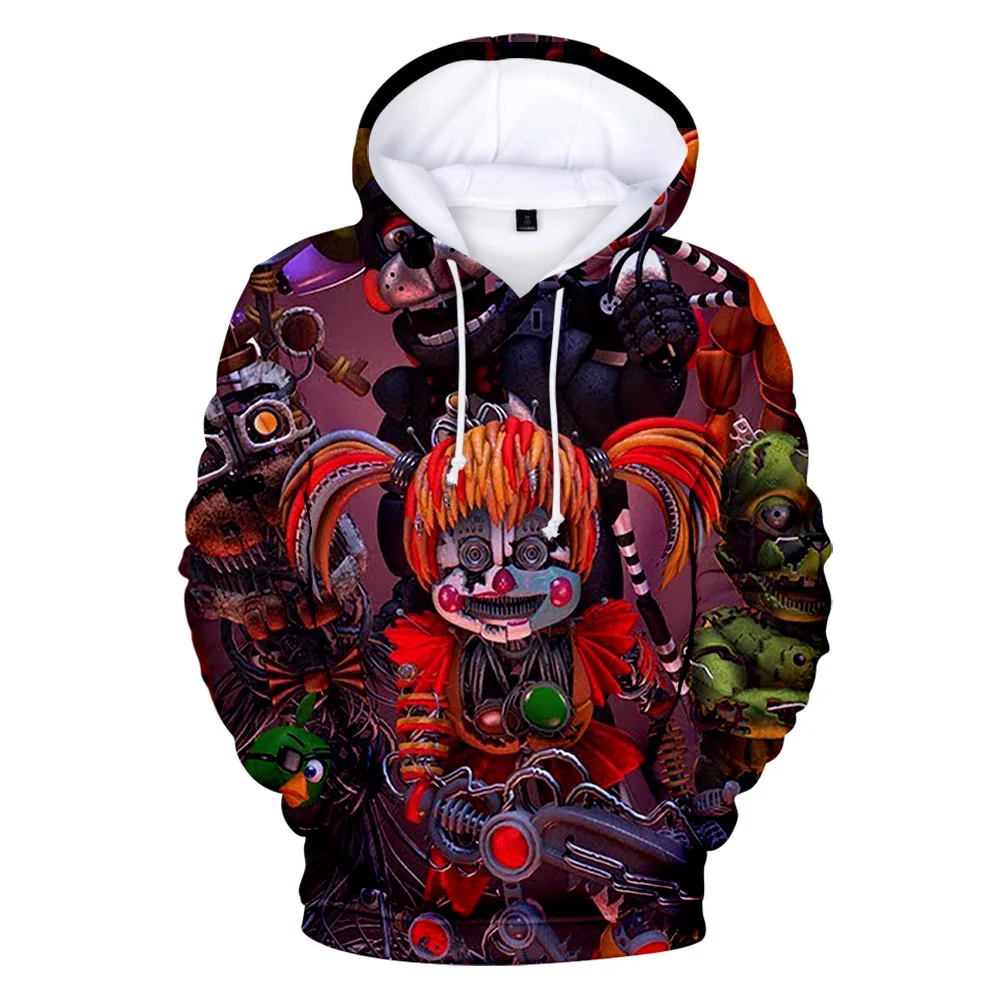 Spring and Autumn Hoodie Fnaf 3D Print Five Nights Sweatshirt For Boy School Men s and 3 - FNAF Plush
