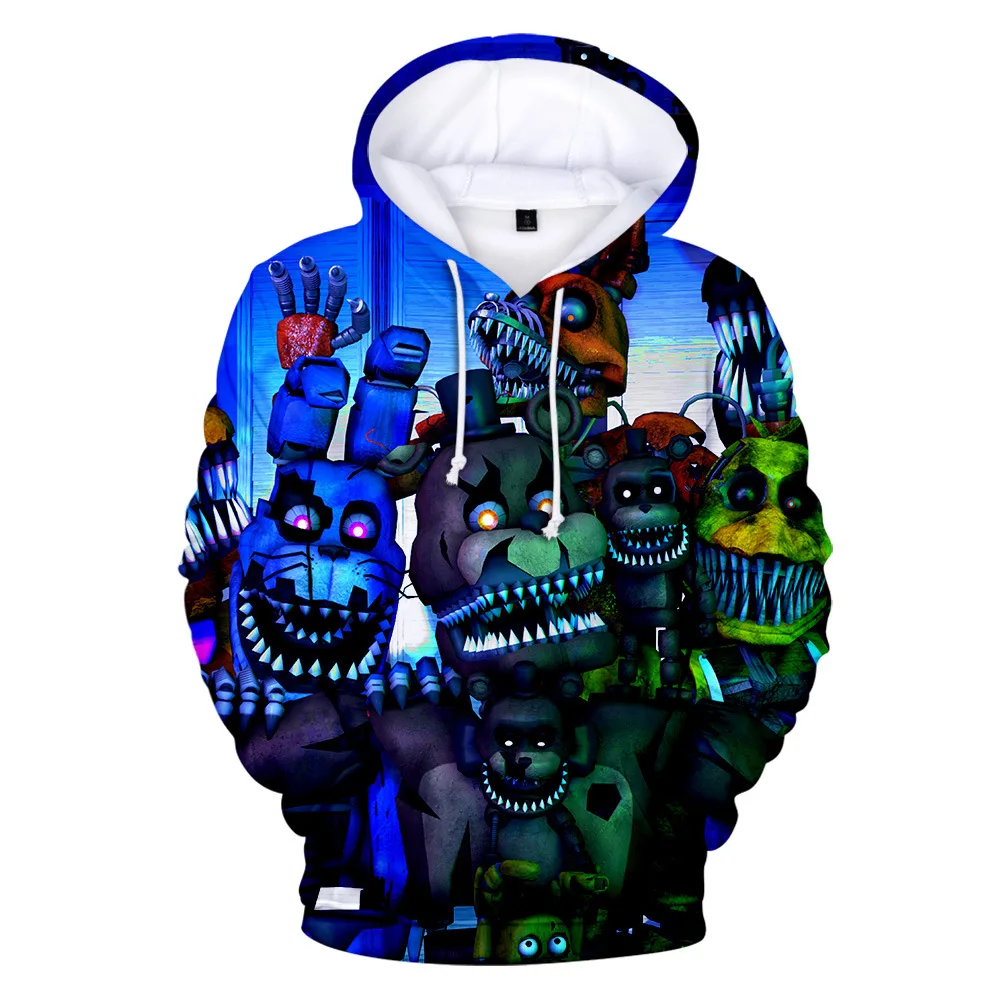 Spring and Autumn Hoodie Fnaf 3D Print Five Nights Sweatshirt For Boy School Men s and 5 - FNAF Plush
